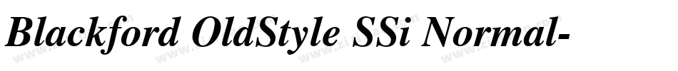 Blackford OldStyle SSi Normal字体转换